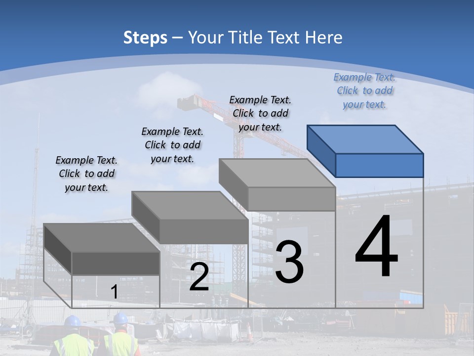 A Construction Site With A Crane In The Background PowerPoint Template