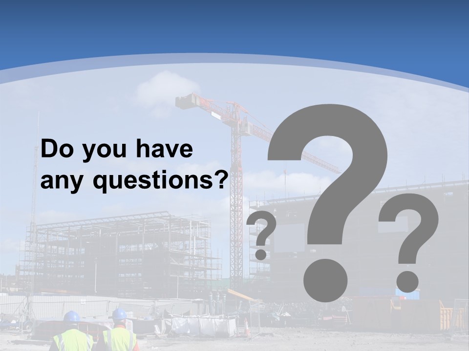 A Construction Site With A Crane In The Background PowerPoint Template