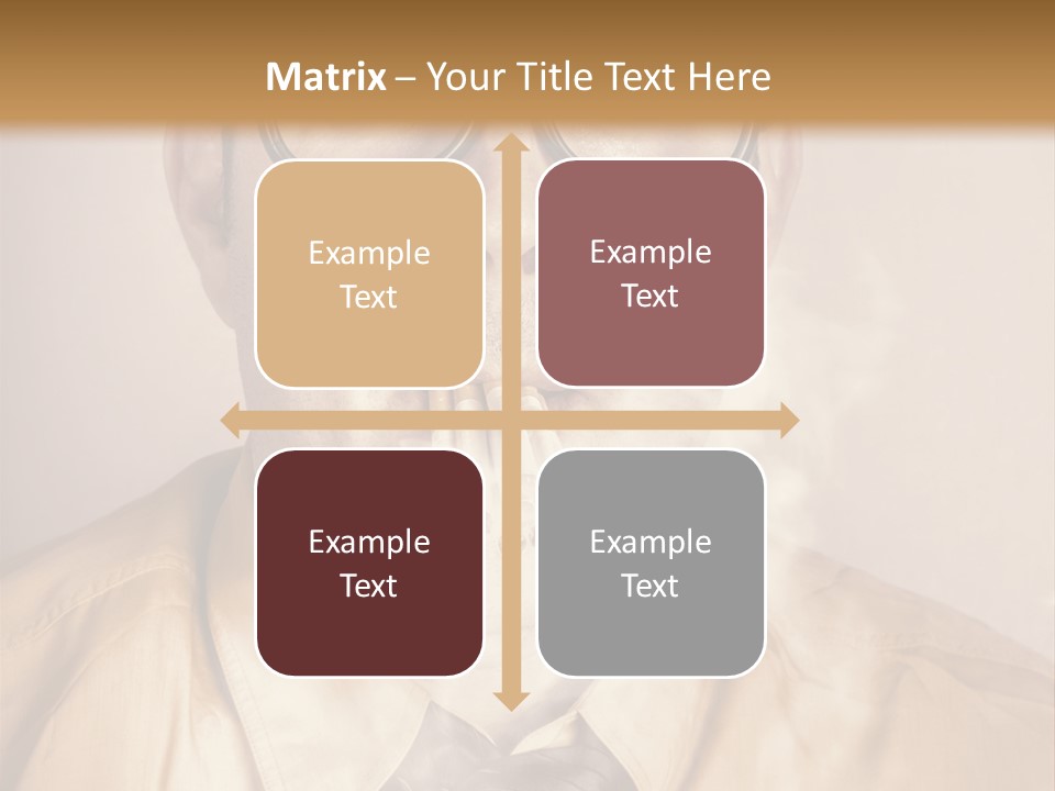 A Man Wearing Glasses And A Tie Is Making A Smokey Face PowerPoint Template