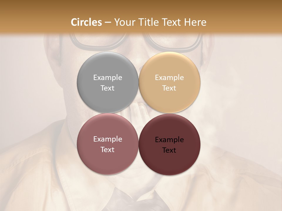 A Man Wearing Glasses And A Tie Is Making A Smokey Face PowerPoint Template