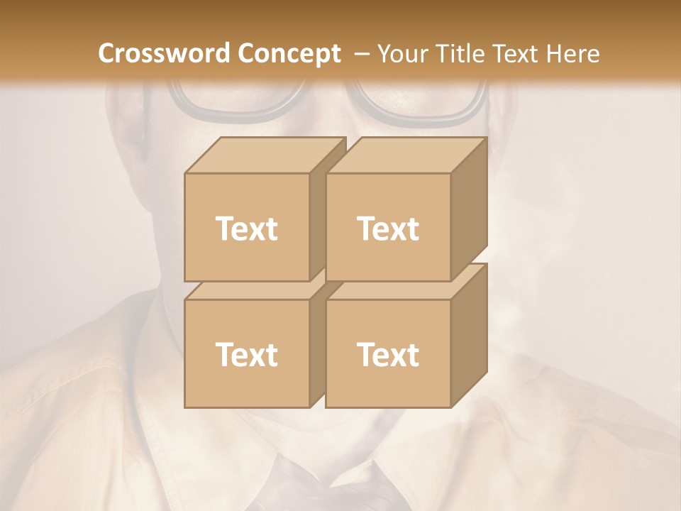 A Man Wearing Glasses And A Tie Is Making A Smokey Face PowerPoint Template
