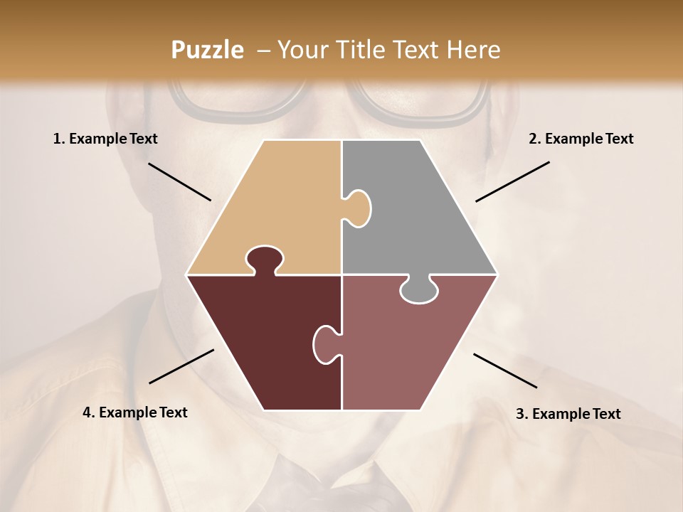 A Man Wearing Glasses And A Tie Is Making A Smokey Face PowerPoint Template