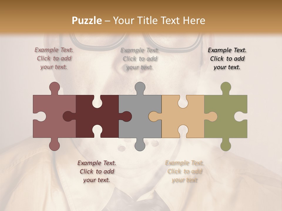 A Man Wearing Glasses And A Tie Is Making A Smokey Face PowerPoint Template