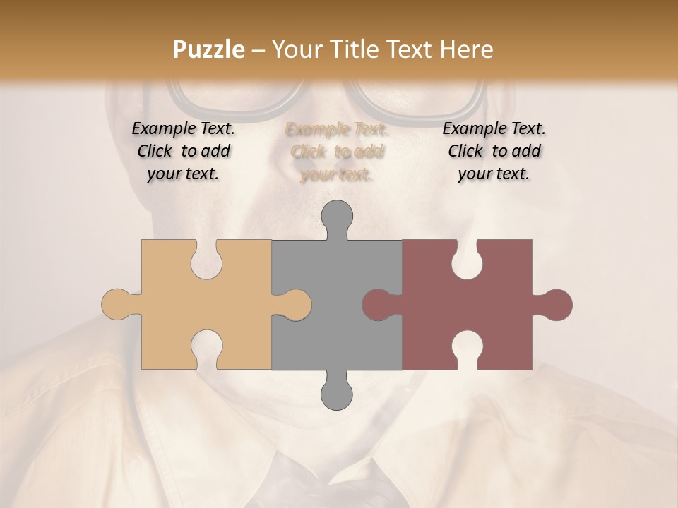 A Man Wearing Glasses And A Tie Is Making A Smokey Face PowerPoint Template