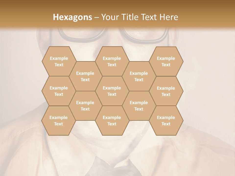 A Man Wearing Glasses And A Tie Is Making A Smokey Face PowerPoint Template