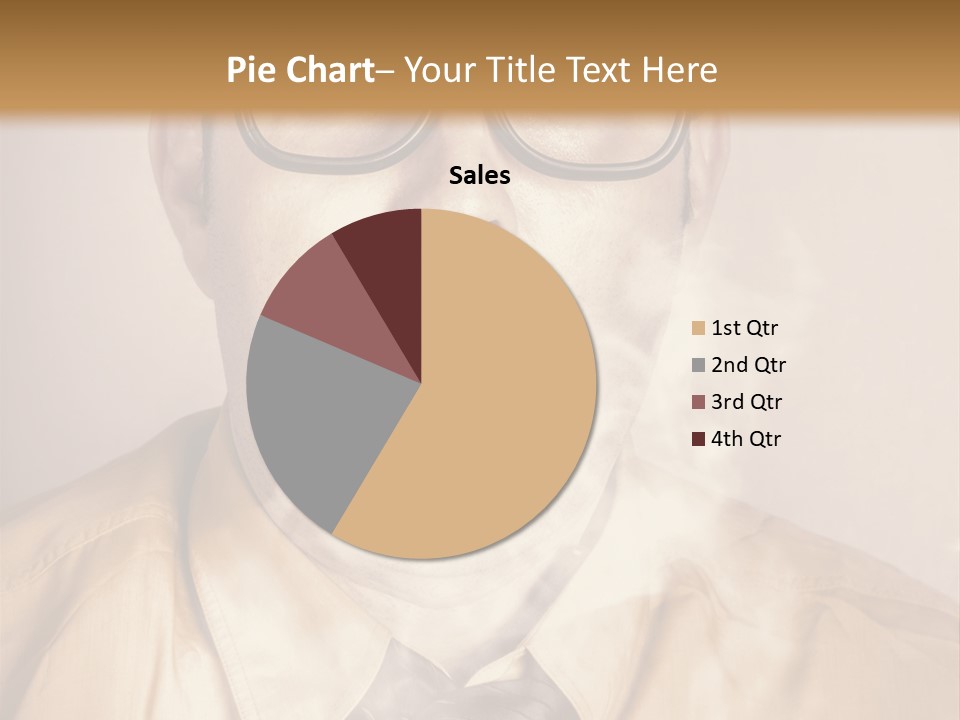 A Man Wearing Glasses And A Tie Is Making A Smokey Face PowerPoint Template