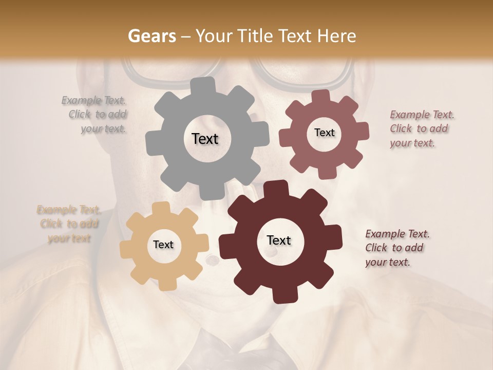 A Man Wearing Glasses And A Tie Is Making A Smokey Face PowerPoint Template