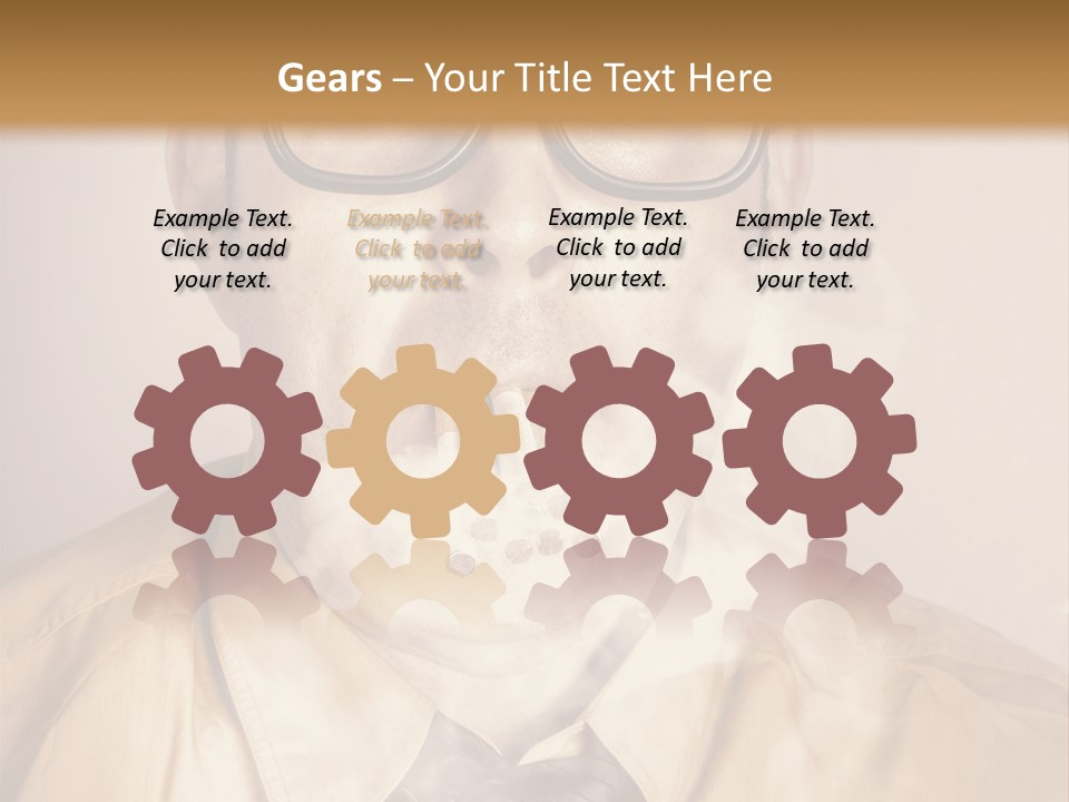 A Man Wearing Glasses And A Tie Is Making A Smokey Face PowerPoint Template