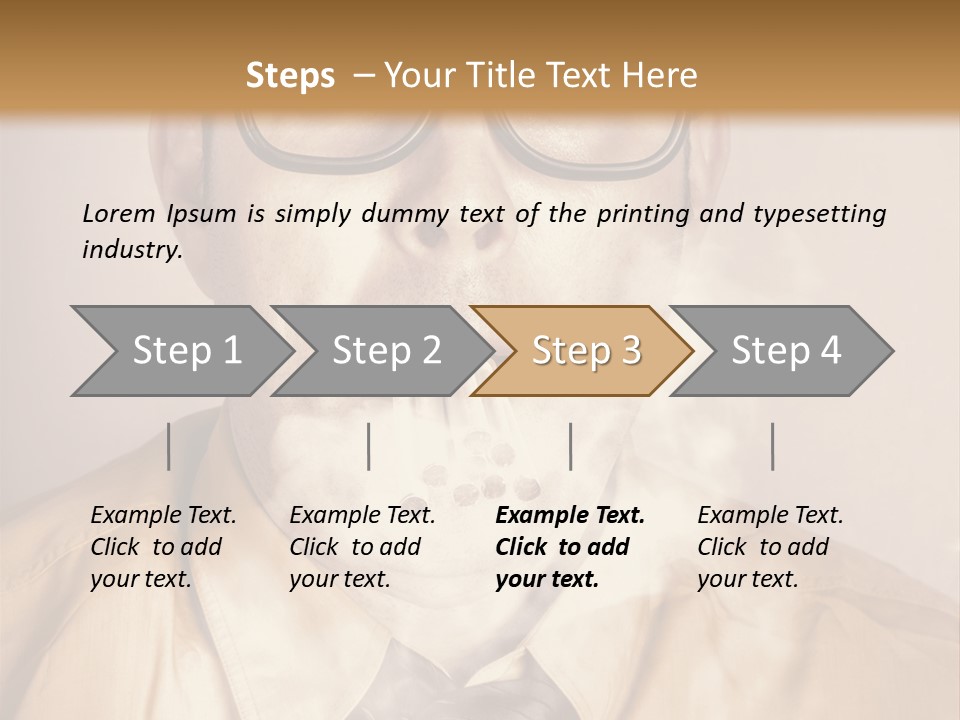 A Man Wearing Glasses And A Tie Is Making A Smokey Face PowerPoint Template