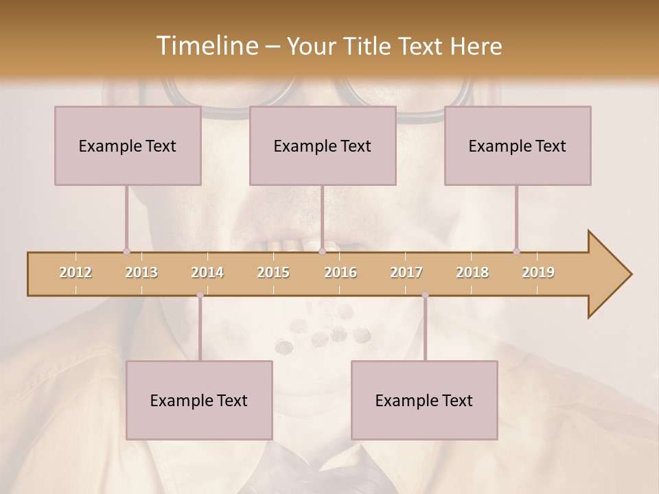 A Man Wearing Glasses And A Tie Is Making A Smokey Face PowerPoint Template