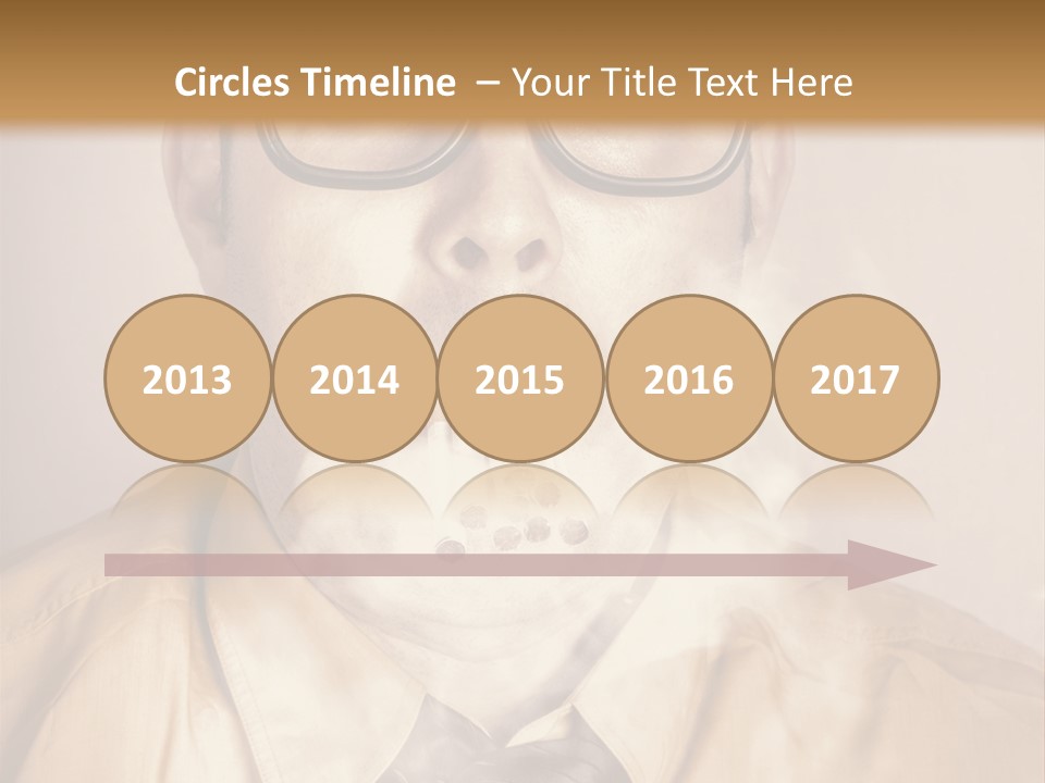 A Man Wearing Glasses And A Tie Is Making A Smokey Face PowerPoint Template