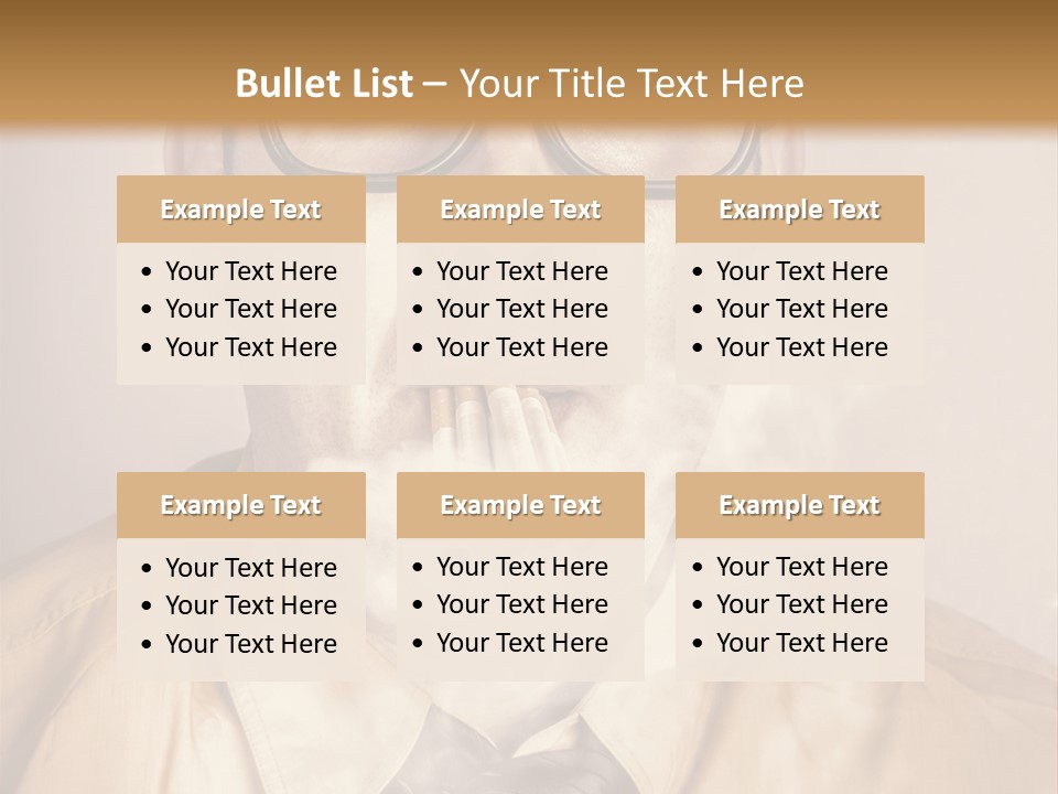 A Man Wearing Glasses And A Tie Is Making A Smokey Face PowerPoint Template