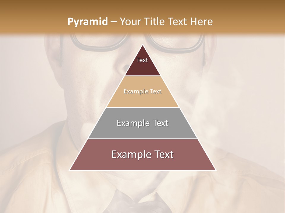A Man Wearing Glasses And A Tie Is Making A Smokey Face PowerPoint Template