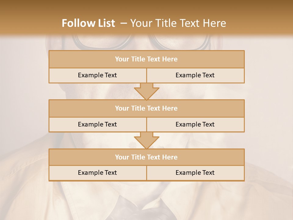 A Man Wearing Glasses And A Tie Is Making A Smokey Face PowerPoint Template