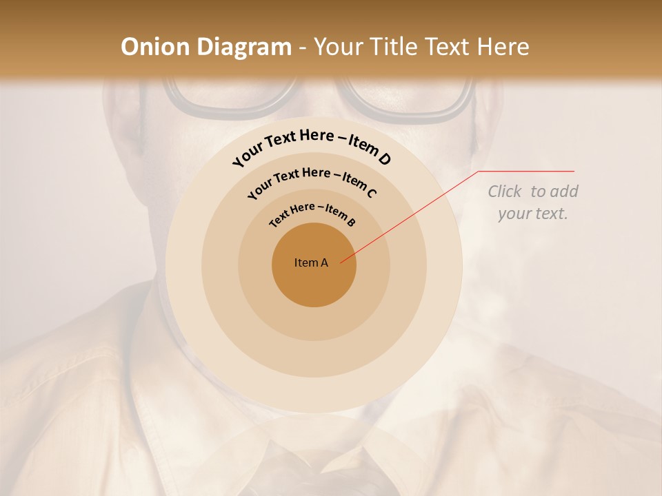 A Man Wearing Glasses And A Tie Is Making A Smokey Face PowerPoint Template