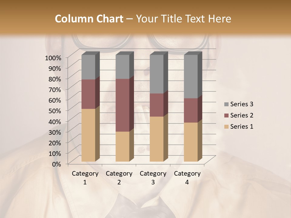 A Man Wearing Glasses And A Tie Is Making A Smokey Face PowerPoint Template
