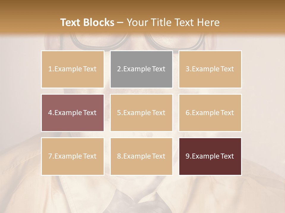 A Man Wearing Glasses And A Tie Is Making A Smokey Face PowerPoint Template