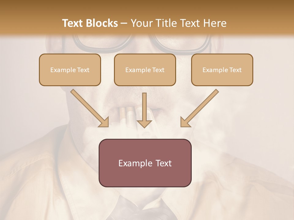 A Man Wearing Glasses And A Tie Is Making A Smokey Face PowerPoint Template