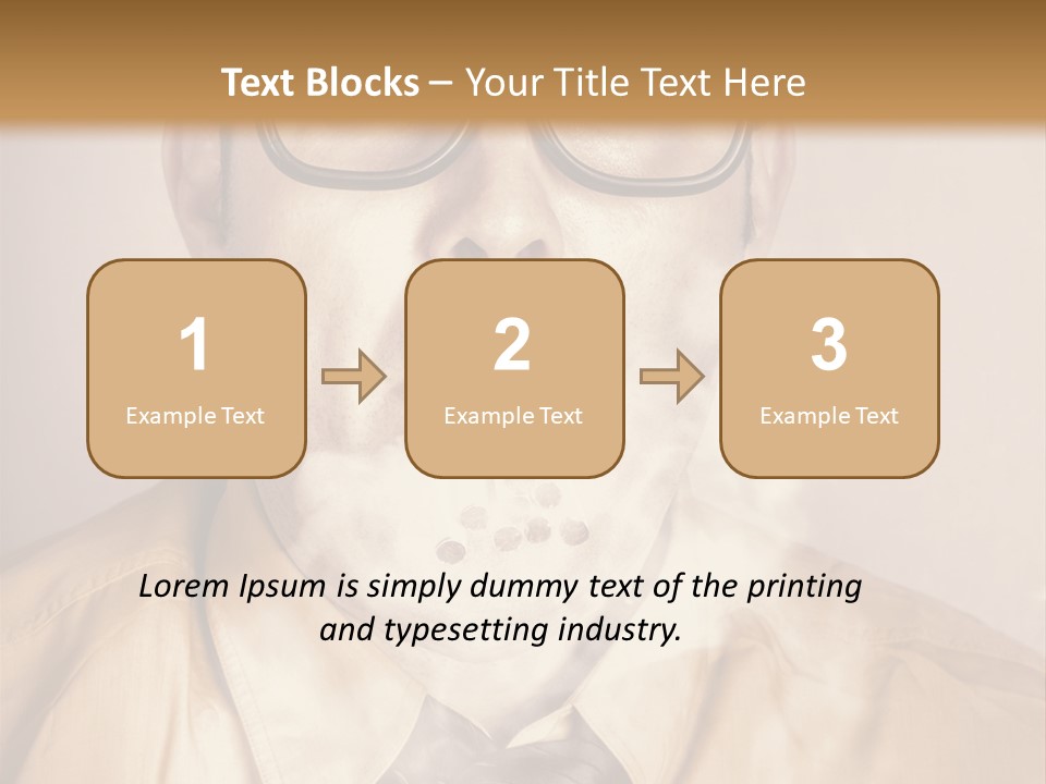 A Man Wearing Glasses And A Tie Is Making A Smokey Face PowerPoint Template