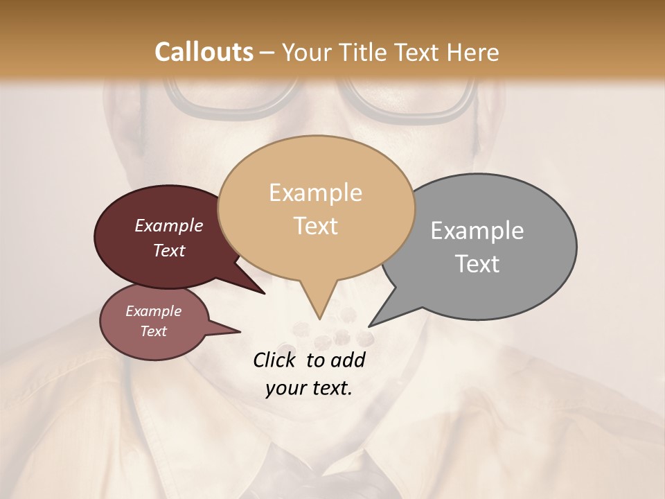 A Man Wearing Glasses And A Tie Is Making A Smokey Face PowerPoint Template