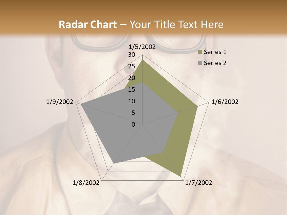 A Man Wearing Glasses And A Tie Is Making A Smokey Face PowerPoint Template