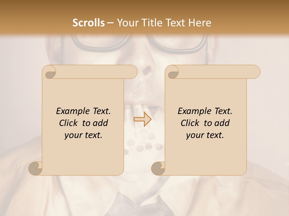 A Man Wearing Glasses And A Tie Is Making A Smokey Face PowerPoint Template
