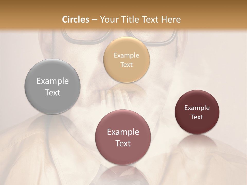A Man Wearing Glasses And A Tie Is Making A Smokey Face PowerPoint Template