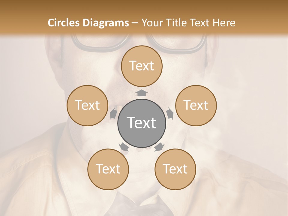 A Man Wearing Glasses And A Tie Is Making A Smokey Face PowerPoint Template