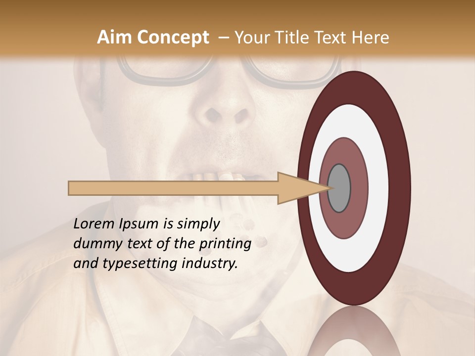 A Man Wearing Glasses And A Tie Is Making A Smokey Face PowerPoint Template