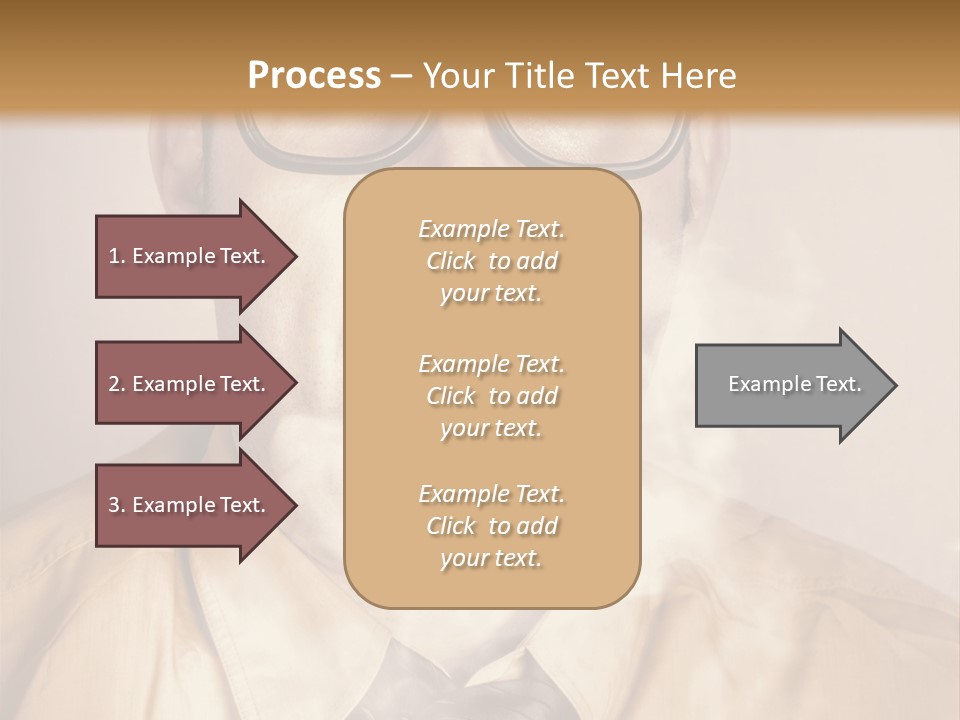 A Man Wearing Glasses And A Tie Is Making A Smokey Face PowerPoint Template