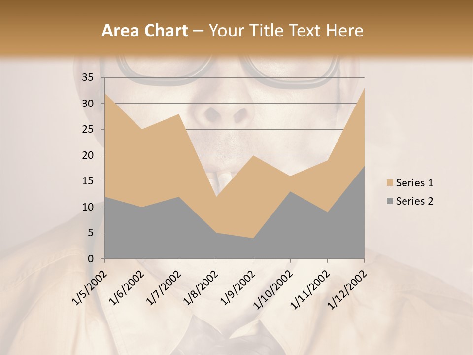 A Man Wearing Glasses And A Tie Is Making A Smokey Face PowerPoint Template