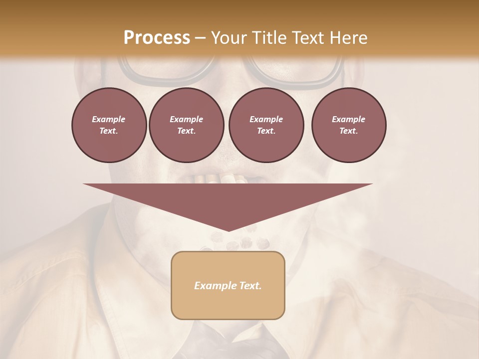A Man Wearing Glasses And A Tie Is Making A Smokey Face PowerPoint Template