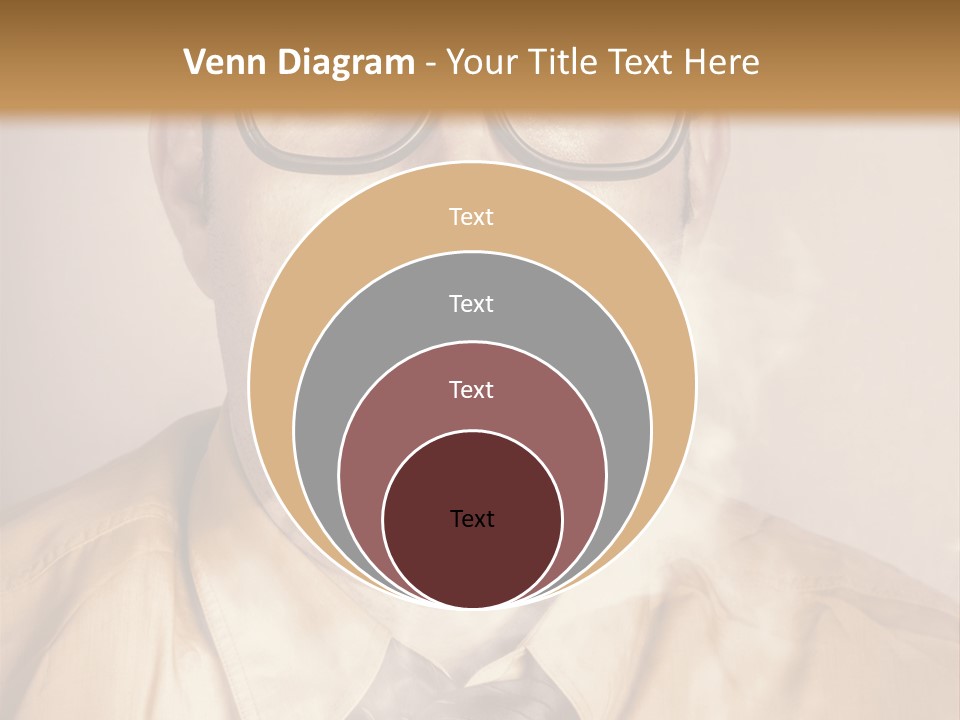 A Man Wearing Glasses And A Tie Is Making A Smokey Face PowerPoint Template