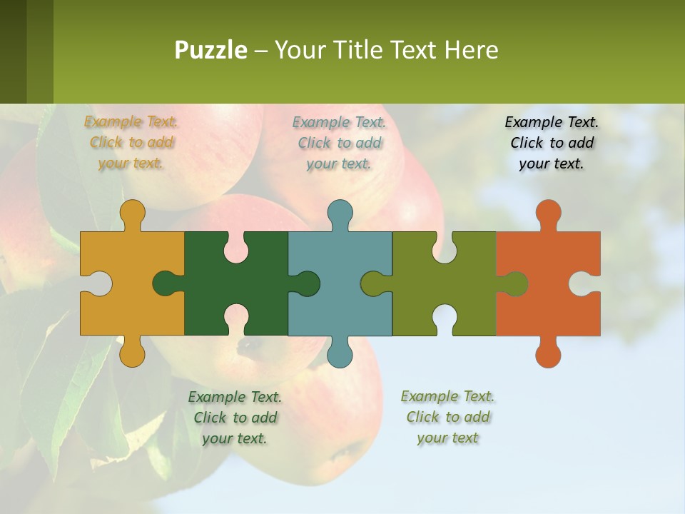 A Bunch Of Apples Hanging From A Tree PowerPoint Template