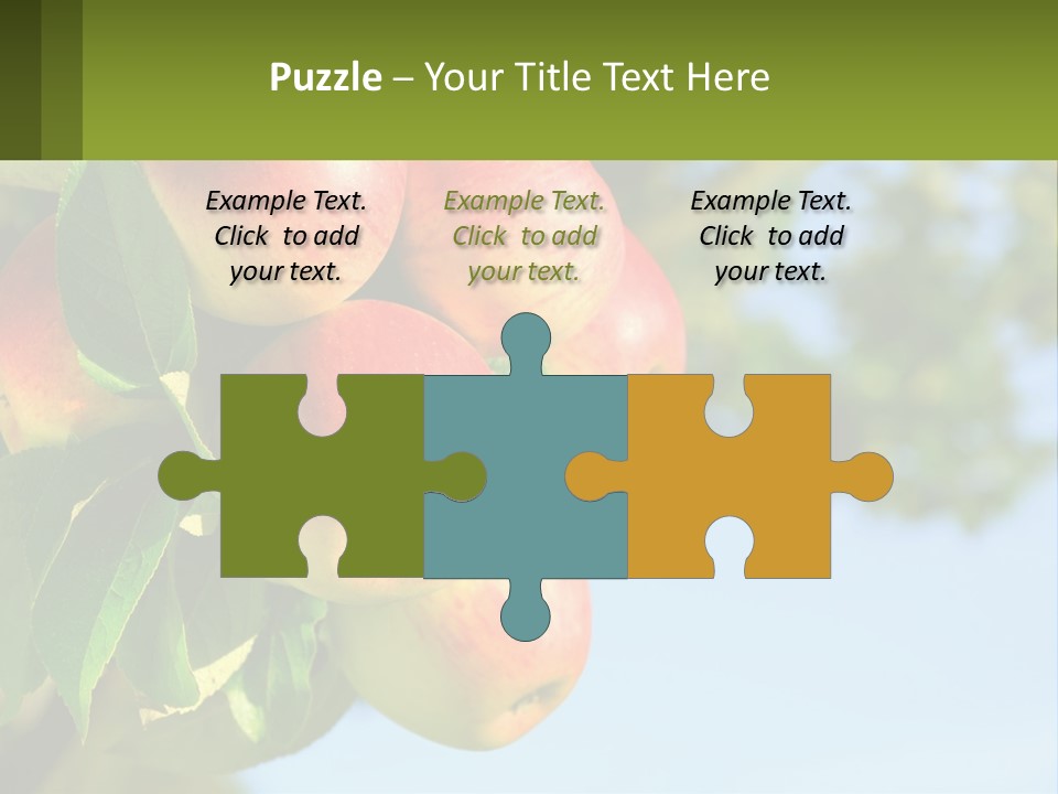 A Bunch Of Apples Hanging From A Tree PowerPoint Template
