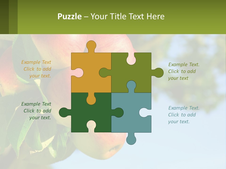 A Bunch Of Apples Hanging From A Tree PowerPoint Template