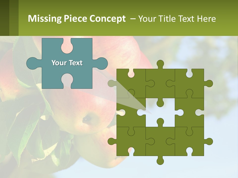 A Bunch Of Apples Hanging From A Tree PowerPoint Template