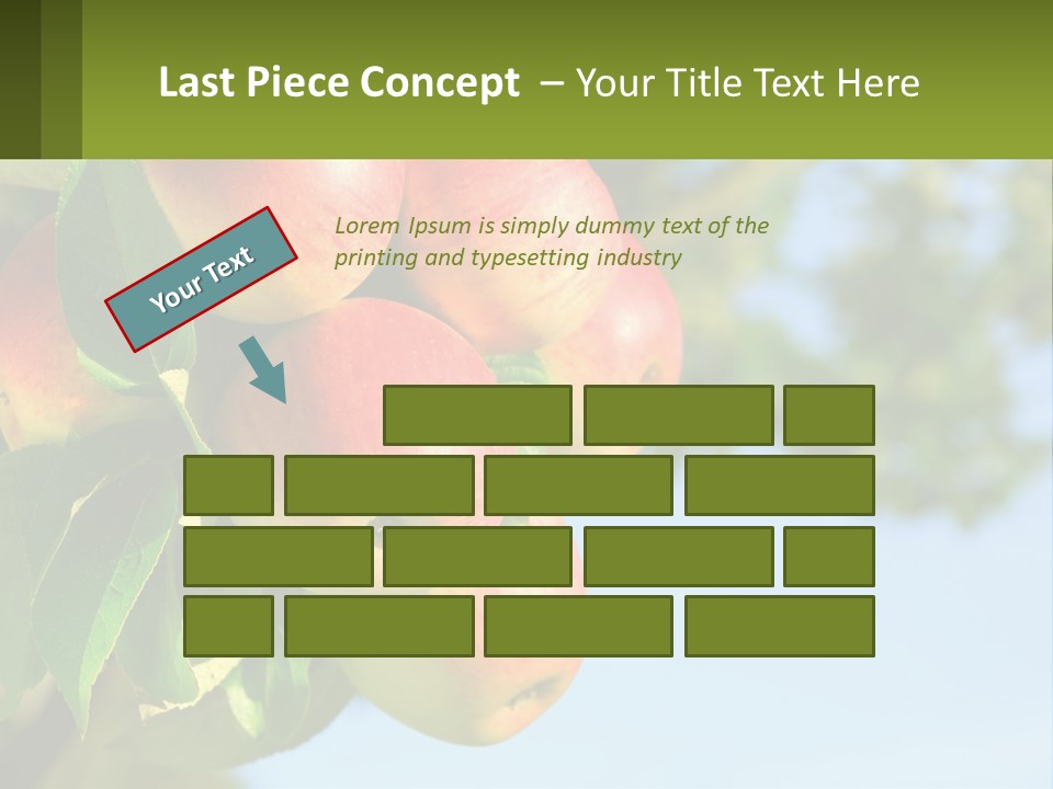 A Bunch Of Apples Hanging From A Tree PowerPoint Template