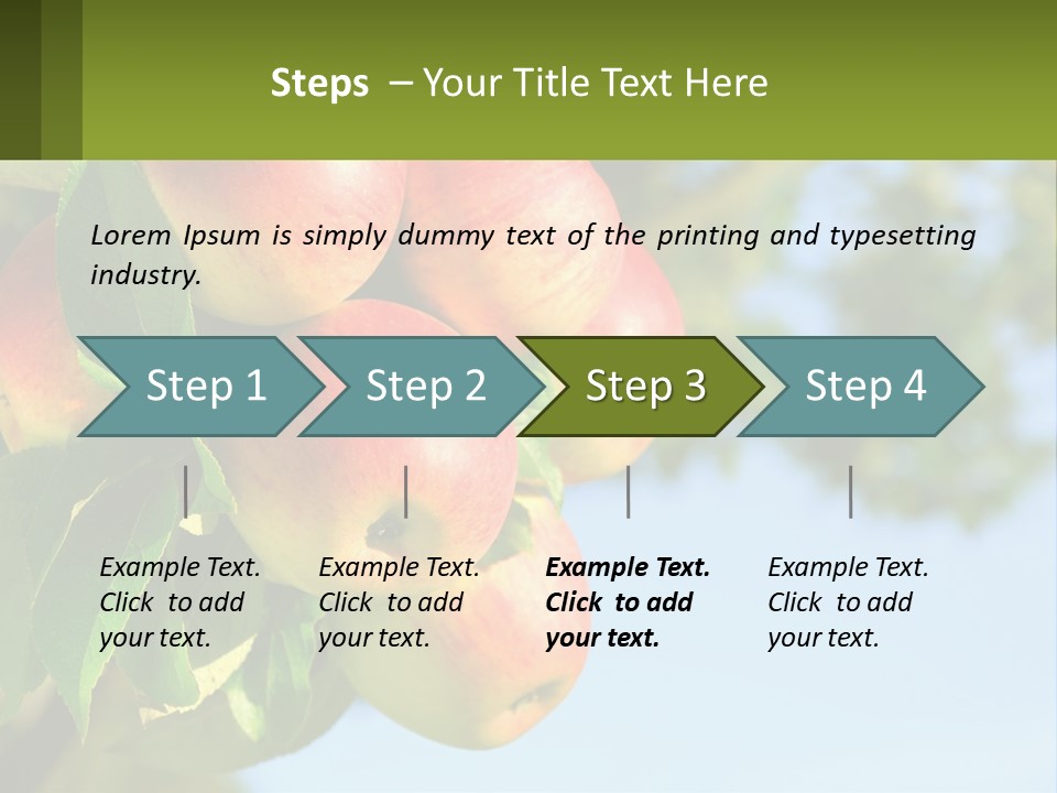 A Bunch Of Apples Hanging From A Tree PowerPoint Template