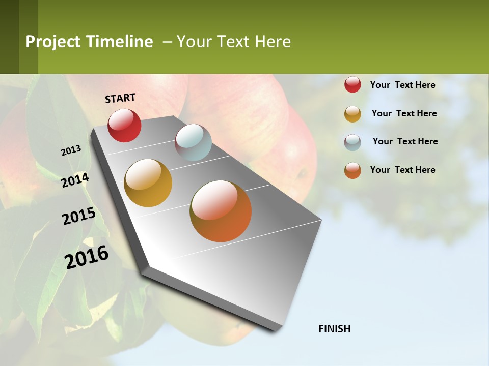 A Bunch Of Apples Hanging From A Tree PowerPoint Template