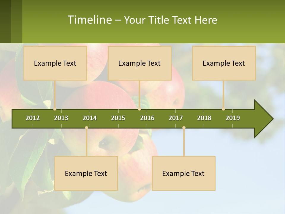 A Bunch Of Apples Hanging From A Tree PowerPoint Template