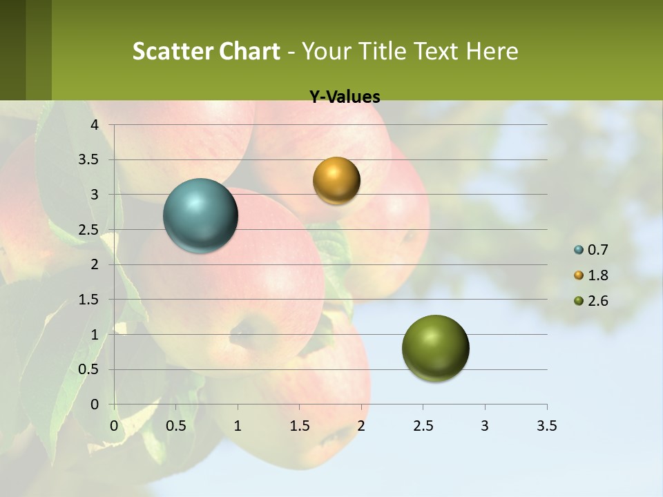 A Bunch Of Apples Hanging From A Tree PowerPoint Template