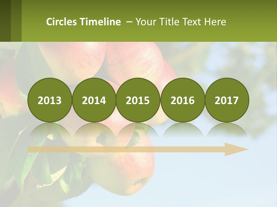 A Bunch Of Apples Hanging From A Tree PowerPoint Template