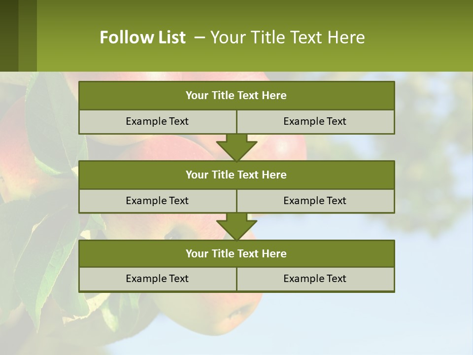 A Bunch Of Apples Hanging From A Tree PowerPoint Template