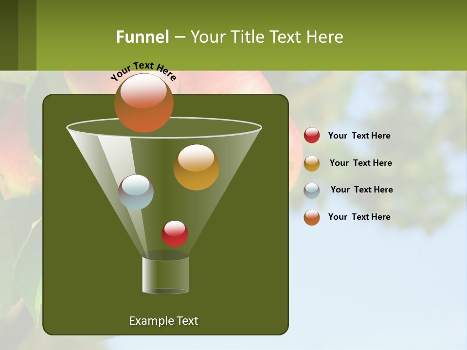 A Bunch Of Apples Hanging From A Tree PowerPoint Template