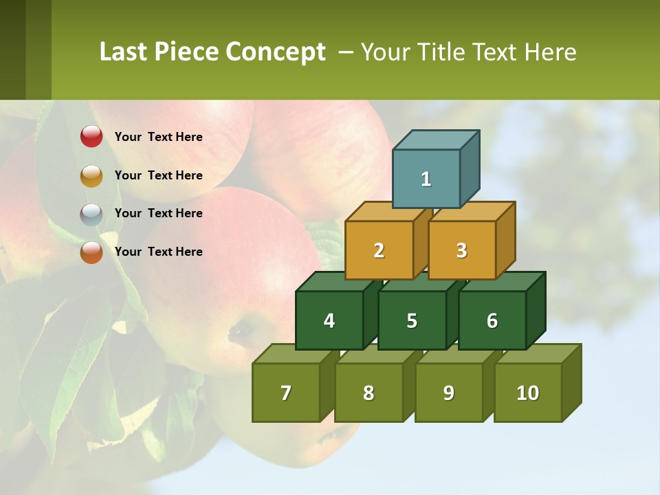 A Bunch Of Apples Hanging From A Tree PowerPoint Template