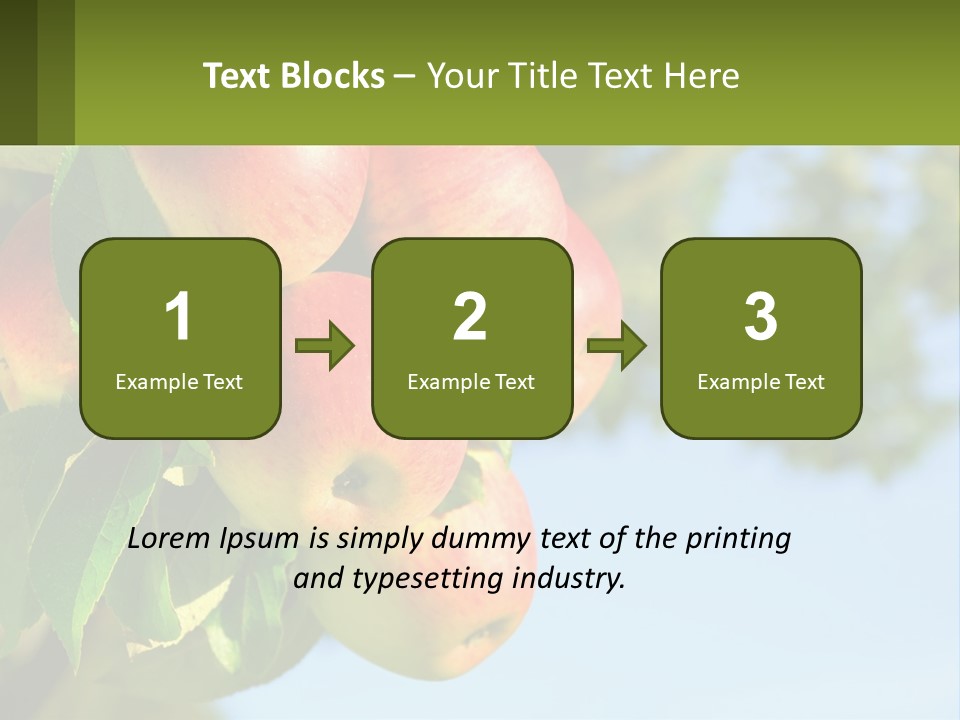 A Bunch Of Apples Hanging From A Tree PowerPoint Template