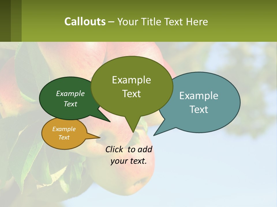 A Bunch Of Apples Hanging From A Tree PowerPoint Template