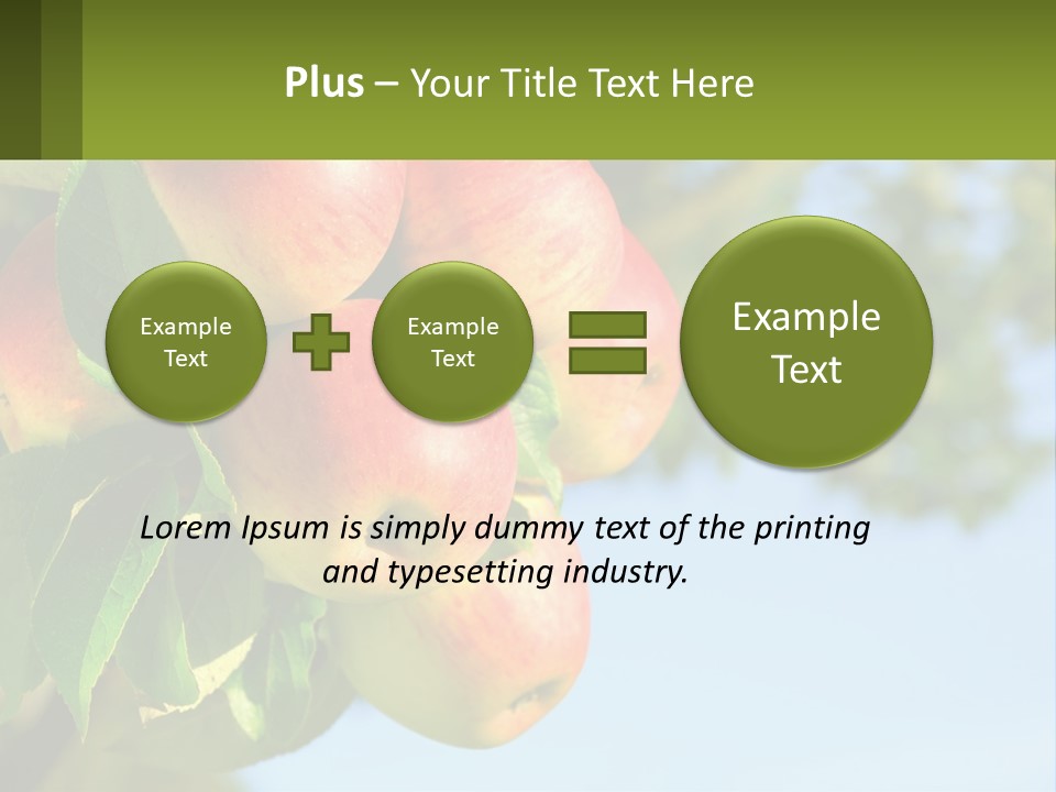 A Bunch Of Apples Hanging From A Tree PowerPoint Template