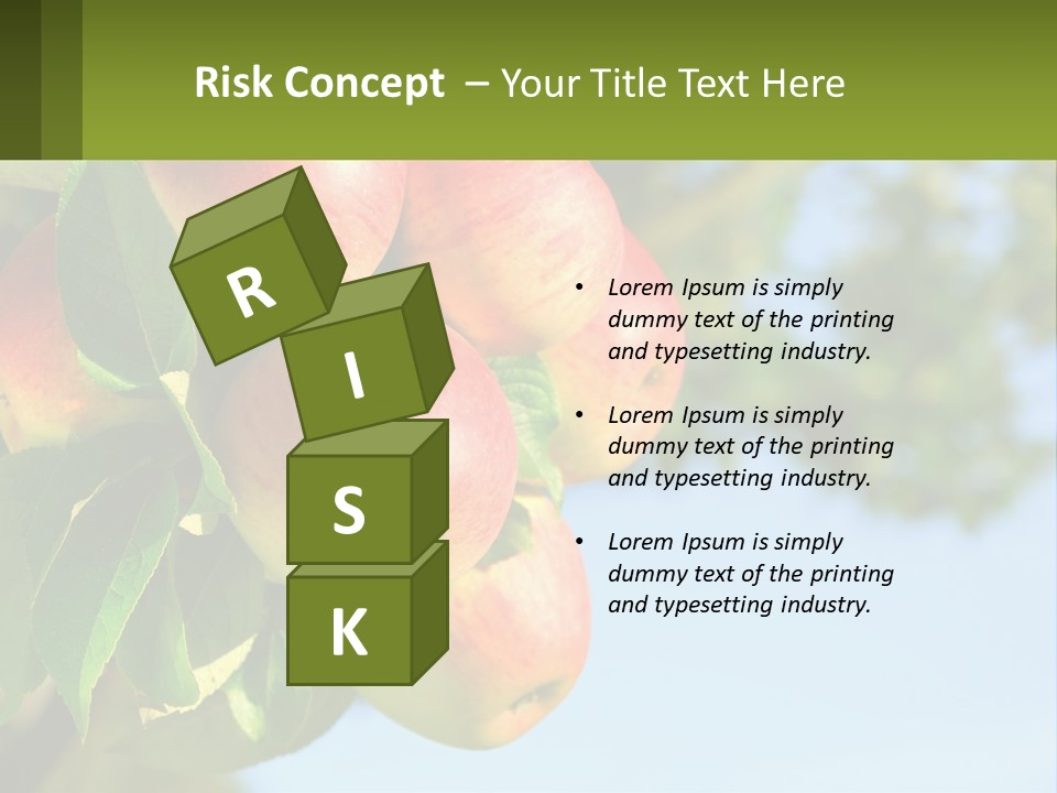A Bunch Of Apples Hanging From A Tree PowerPoint Template